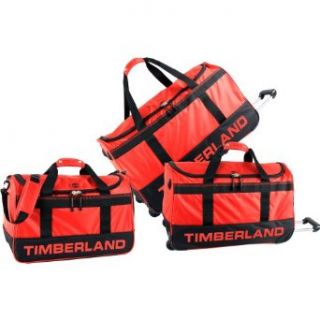 Timberland Luggage Kangamangus 3 Piece Duffle Set, Chili Red/Black, One Size Clothing