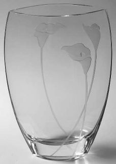 Mikasa Calla Lily 12 Ellipse Vase   Frosted Cut Lily, Cut