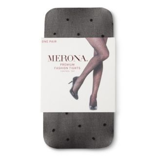 Merona Womens Control Top Sheer Tights   Ebony Dot M/L