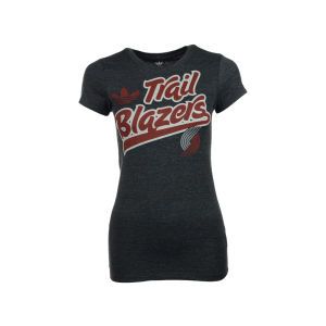 Portland Trail Blazers adidas NBA Womens Cap Sleeved Heathered T Shirt