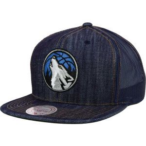 Minnesota Timberwolves Mitchell and Ness NBA Denim Trucker Hat