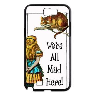 Custom Cheshire Cat Back Cover Case for Samsung Galaxy Note 2 N7100 N796 Cell Phones & Accessories