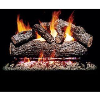 Peterson Real Fyre 18 inch Southern Oak Log Set With Vented G4 Burner   Gas Logs