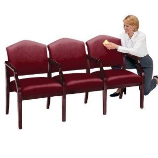 Lesro Fabric Traditional Three Seat Sofa with Center Arms  
