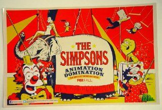 The Simpsons Animation Domination Poster 11 x 17 inches Circus Themed  Prints  