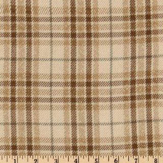 58'' Wide Wool Bend Suiting Antique Plaid Fabric By The Yard