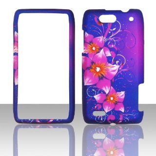 2D Mystical Flower Motorola Droid 4 / XT894 Case Cover Phone Hard Cover Case Snap on Faceplates Cell Phones & Accessories