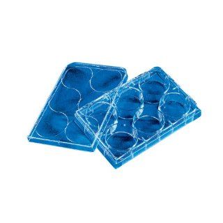 Corning 3335 Polystyrene Sterile Clear Flat Bottom Multiple Well Plate with 6 Wells and Lid, 9.5sq cm Cell Growth Area, 16.8mL Well Volume (Case of 50) Science Lab Cell Culture Microplates