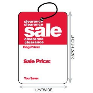 Large (1.75" X 2.875") Promotional Clearance Sale Merchandise Tag With String. Case of 2, 000 Tags.  Blank Labeling Tags 
