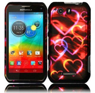 For Motorola Photon 4G LTE XT897 Hard Design Cover Case Colorful Hearts Cell Phones & Accessories