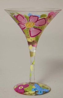 Handpainted Martini Glass, Always in Bloom Kitchen & Dining
