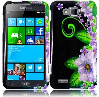 For Samsung ATIV Odyssey T899m Hard Design Cover Case Green Flower Accessory Cell Phones & Accessories