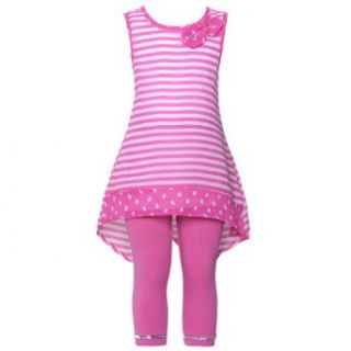 Girls 6 RMLA Pink White Stripe Heart 2pc Spring Outfit Clothing
