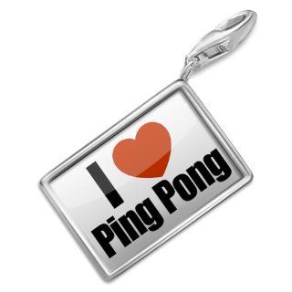 NEONBLOND Charms "I Love Ping Pong"   Bracelet Clip On NEONBLOND Jewelry & Accessories Jewelry