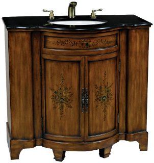 Chest with Sink in Brown Finish by AA Importing   Bathroom Vanities