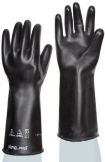 Showa Best 878 Unlined Butyl Glove, Smooth Grip, Rolled Cuff, Chemical Resistant, 25 mils Thick, 14" Length Chemical Resistant Safety Gloves