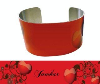 Personalized cuff bracelet with text Jawhar (first name/surname/nickname) Sports & Outdoors