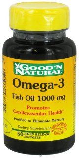 Good N Natural   Omega 3 (Natural Fish Oil) 1000 mg   50 Softgel Health & Personal Care