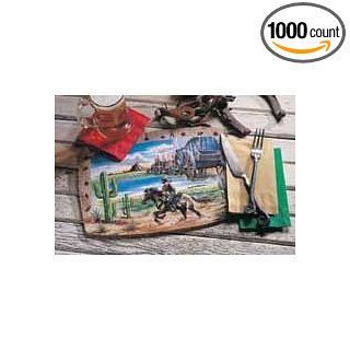 Hoffmaster 901 CC5 Fashion Casual Southwest Old West Printed Placemat 9.75 x 14 inch, Traditional Die Cut    1000 per case.
