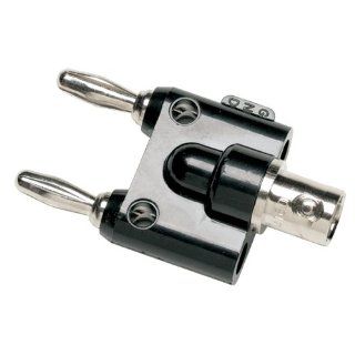Fluke BP881 BNC to Male Double Stacking Banana Plug, Nickel Plated Finish, 122 Degree F Temperature