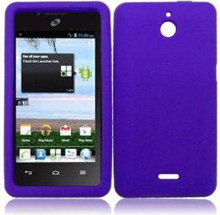 Huawei Ascend Plus H881C ( Straight Talk , Net10 , Tracfone ) Phone Case Accessory Sensational Purple Soft Silicone Rubber Skin Cover with Free Gift Aplus Pouch Cell Phones & Accessories