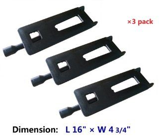 29251 (3 Pack) BBQ Barbecue Replacement Gas Grill Cast Iron Burner for Sam's Club, Bakers and Chefs, Grand Hall, Members Mark, Lowes Model Grills (16" x 4 3/4")  Grill Parts  Patio, Lawn & Garden