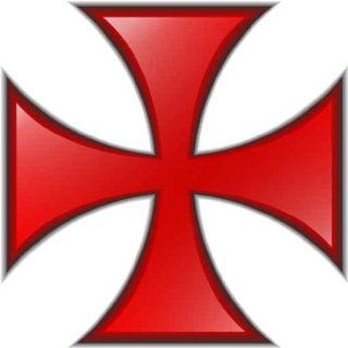 Shape Wall Decals Cross of the Knights Templar   30 inches x 30 inches   Peel and Stick Removable Graphic   Wall Decor Stickers