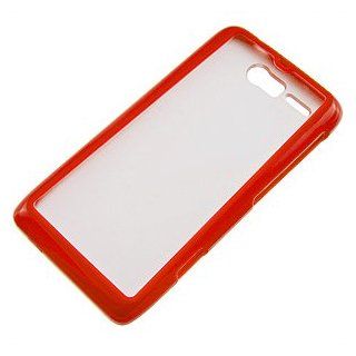 Hybrid TPU Skin Cover for Motorola DROID RAZR M XT907, Red/Clear Cell Phones & Accessories