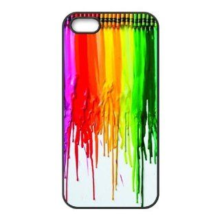 Dripping colors crayon SILICONE Snap on Case Cover for Apple Iphone 5 Universal Cell Phones & Accessories