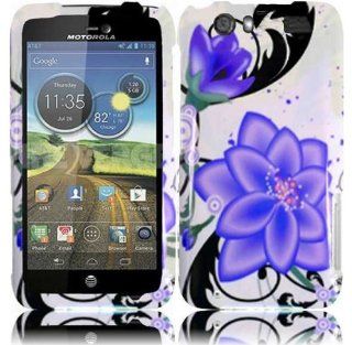 Motorola Atrix 3 MB886 Atrix HD Design Cover   Violet Lilly Cell Phones & Accessories