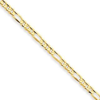 3mm, 10 Karat Yellow Gold, Figaro Chain   24 inch Jewelry
