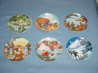 Avon American Portraits Plate Collection Set of 6  Dinner Plates  