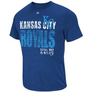 MLB Men's Kansas City Royals First Appeal Short Sleeve Crew Neck Tee (Deep Royal Heather, XX Large)  Sports Fan T Shirts  Sports & Outdoors