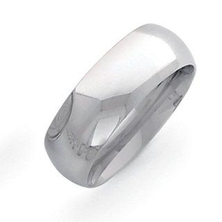 Palladium Heavy Weight Comfort Fit 8.00mm Band Ring   Size 6.5   JewelryWeb Jewelry