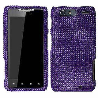 Purple Bling Rhinestone Crystal Case Cover Diamond Faceplate For Motorola Droid Razr Maxx 912M 913 916 Razor Max with Free Pouch Cell Phones & Accessories