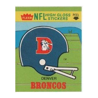 1981 Fleer Football NFL Denver Broncos Sticker/Schedule Sports Collectibles