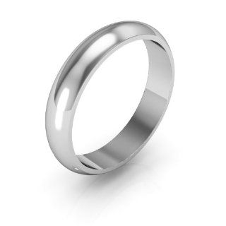Platinum Men's & Women's Wedding Bands 4mm Halfround Tungsten Rings For Men Jewelry
