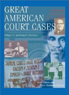 Great American Court Cases (4 volume set) Gale Group 9780787629472 Books