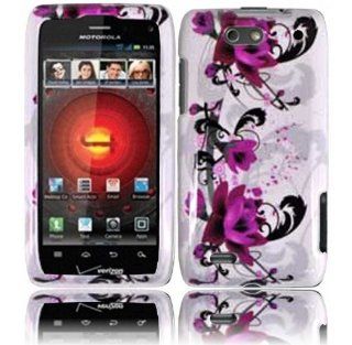 Purple Lily Hard Case Cover for Motorola Droid 4 XT894 Cell Phones & Accessories