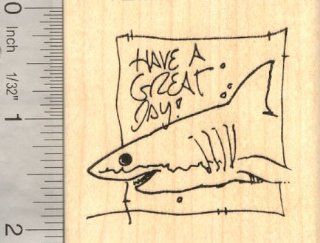 Have a Great Day Shark Rubber Stamp