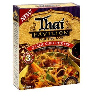 Thai Pavilion Garlic Chili Stir Fry, 7.05 Ounce Boxes (Pack of 6)  Pad Thai Noodles  Grocery & Gourmet Food