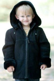 Children's Kadin Shearling Sheepskin Jacket with Detachable Hood Clothing