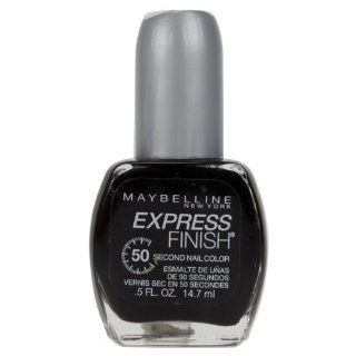 Maybelline New York Express Finish 50 Second Nail Color, Onyx Rush 895, 0.5 Fluid Ounce  Nail Polish  Beauty