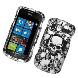 For AT&T Samsung i917 Forcus Accessory   White Skull Design Hard Case Protector Cover Cell Phones & Accessories
