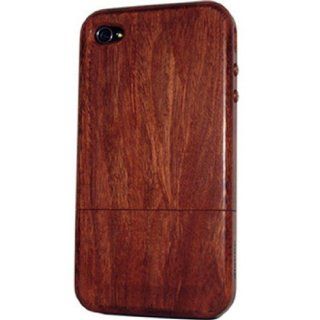 Deluxe Red Sandalwood 100% Natural Wood Skin Iphone4s Wood Case Iphone4 Wood Skin Cover Cell Phones & Accessories