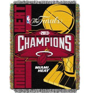 Miami Heat NBA 2013 Champions Woven Tapestry Throw (48"x60")  Sports Fan Throw Blankets  Sports & Outdoors