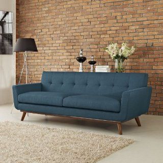 LexMod Engage Upholstered Sofa, Azure  