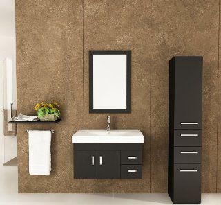 35.5" Lyra Single Sink Wall Mounted Modern Bathroom Vanity Furniture Cabinet    