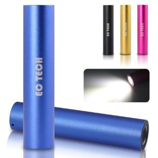 EC TECHNOLOGY Mini 2600mAh External Battery Pack With Highlight Flashlight  Compact "Lipstick" Size Portable Power Bank Charger For(NO CONNECTORS INCLUDED) iPhone 5S 5C 5 4S 4 3GS, iPod, Samsung Galaxy S5 I9600, S4 I9500, S3 Mini I8190, S3 I9300