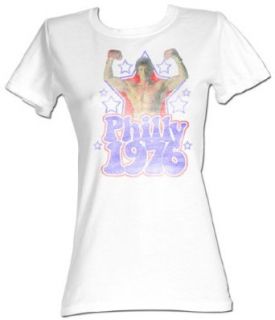 Rocky Juniors T shirt Distressed Philly 1976 White Tee Shirt Clothing